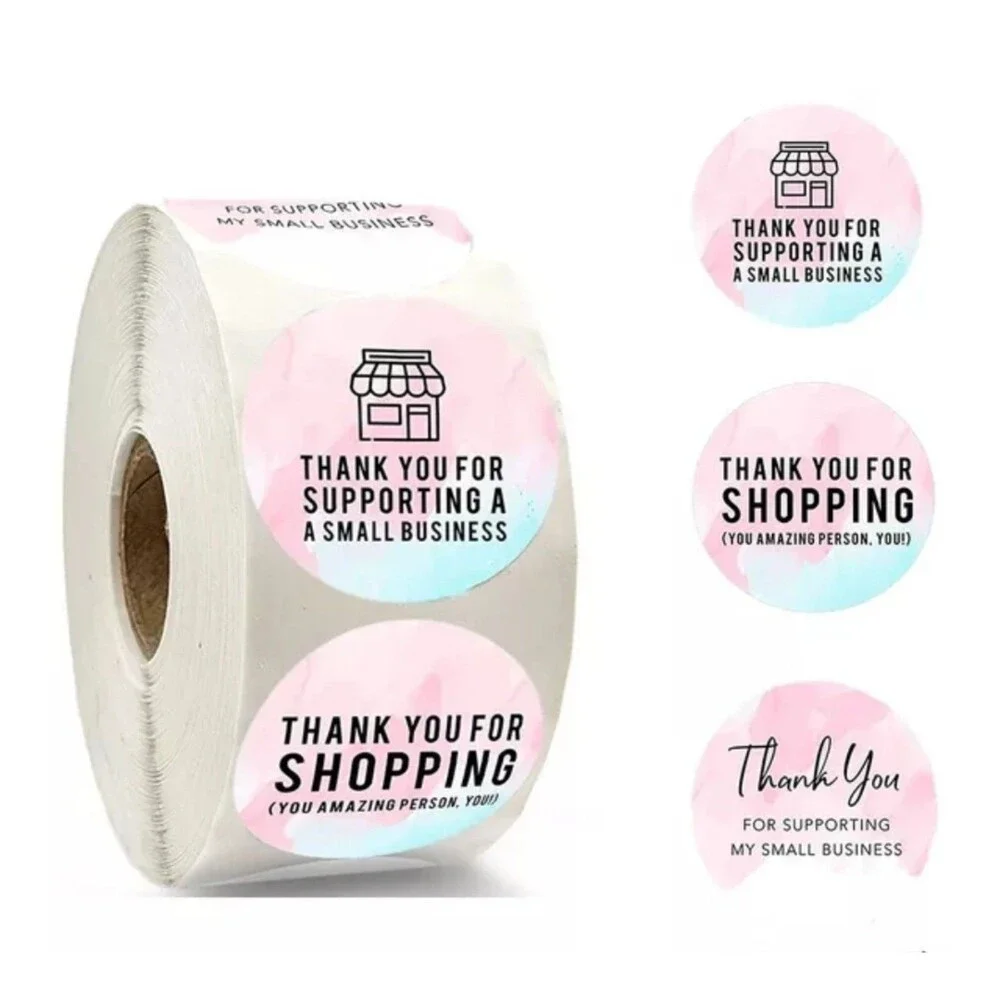 Thank You Stickers 1 inch